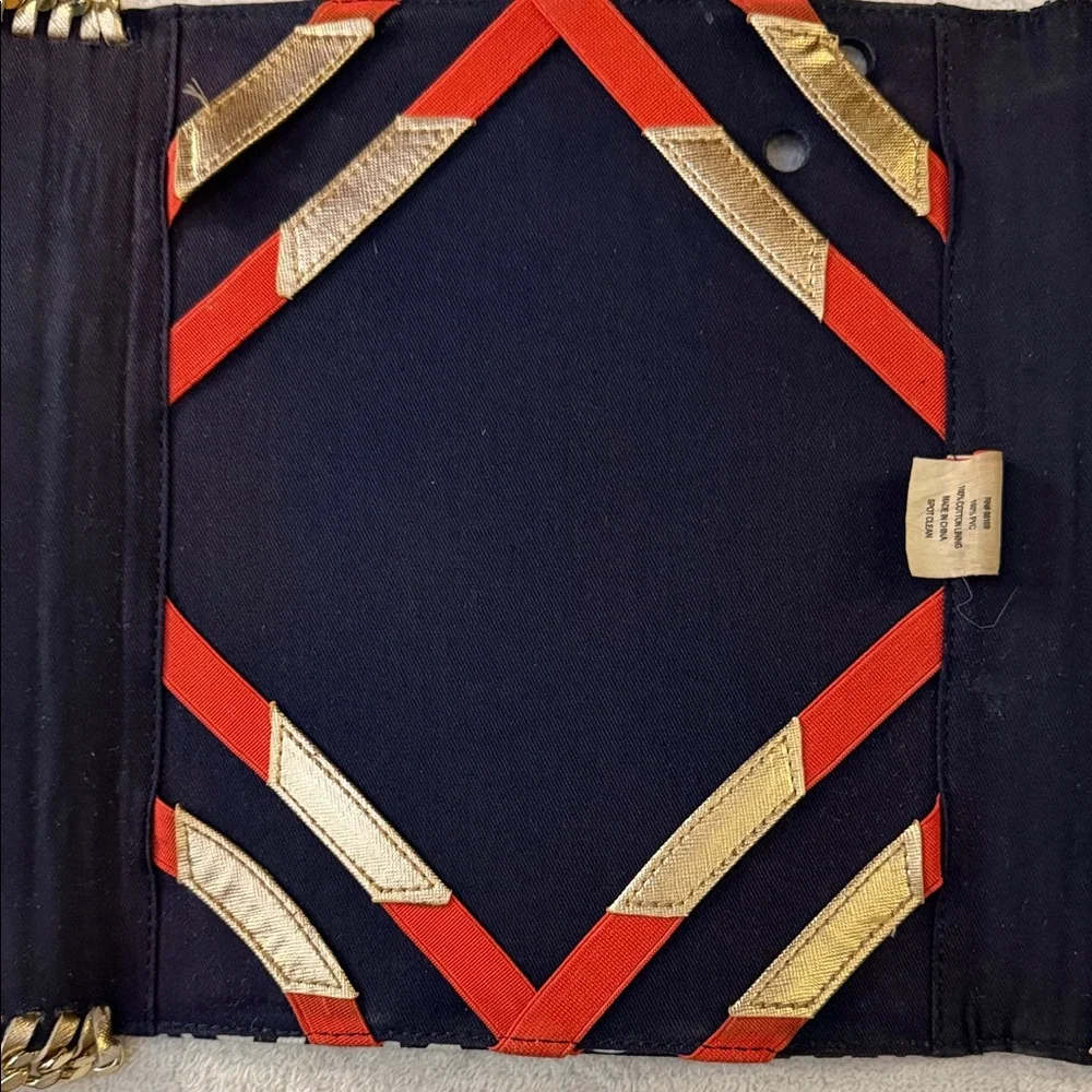 Lilly Pulitzer Treasure Envelope iPad Tablet Tech Case Chain Trim Coral Nautical